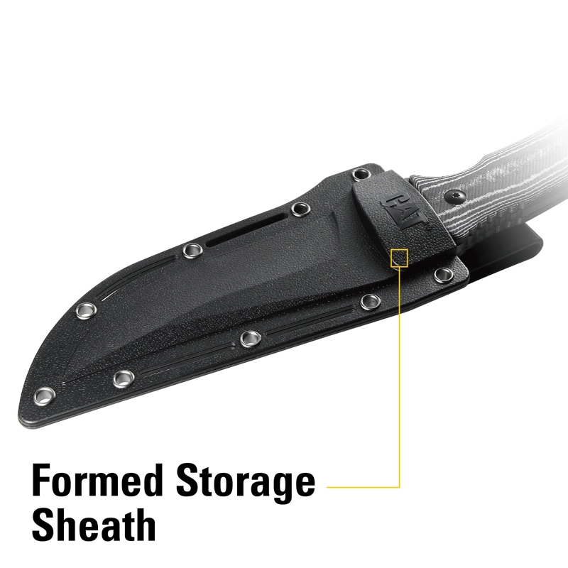 CUCHILLO CAT FIJO 980013 PUNTA FIJA CURVA ACERO INOXIDABLE - 6