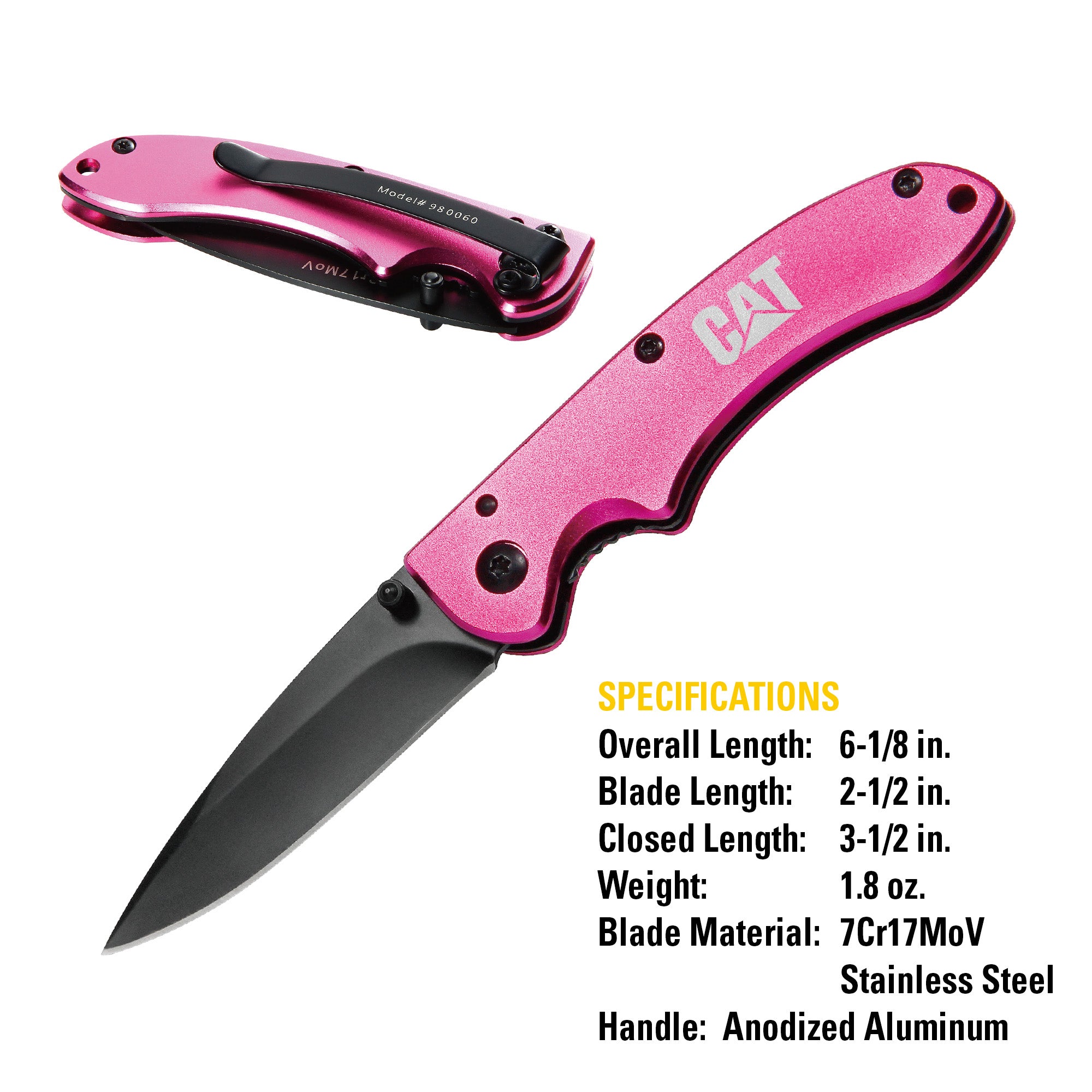 CUCHILLO NAVAJA PLEGABLE CAT 980060 PUNTA CURVA - 2
