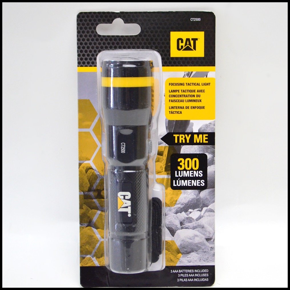 LINTERNA LED CAT CT2500 TACTICA ENFOQUE REGULABLE LUMENES 300 - 2