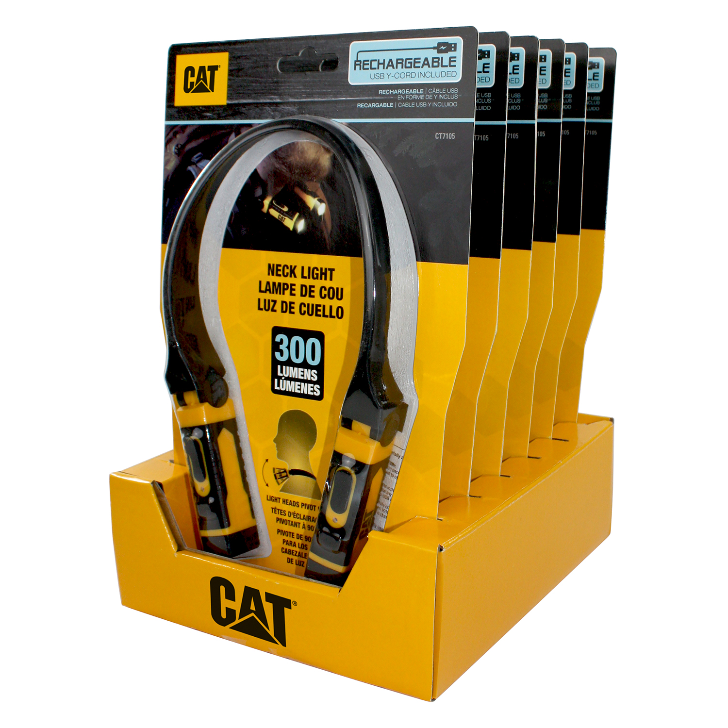 LINTERNA LED CAT CT7105 DE CUELLO LUMENES 300 - 3