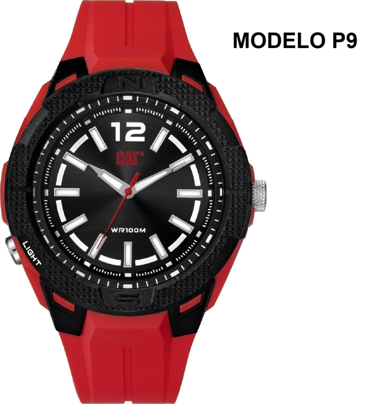 CORREA PULSERA CAT HOMBRE P9-28 ROJO - 3