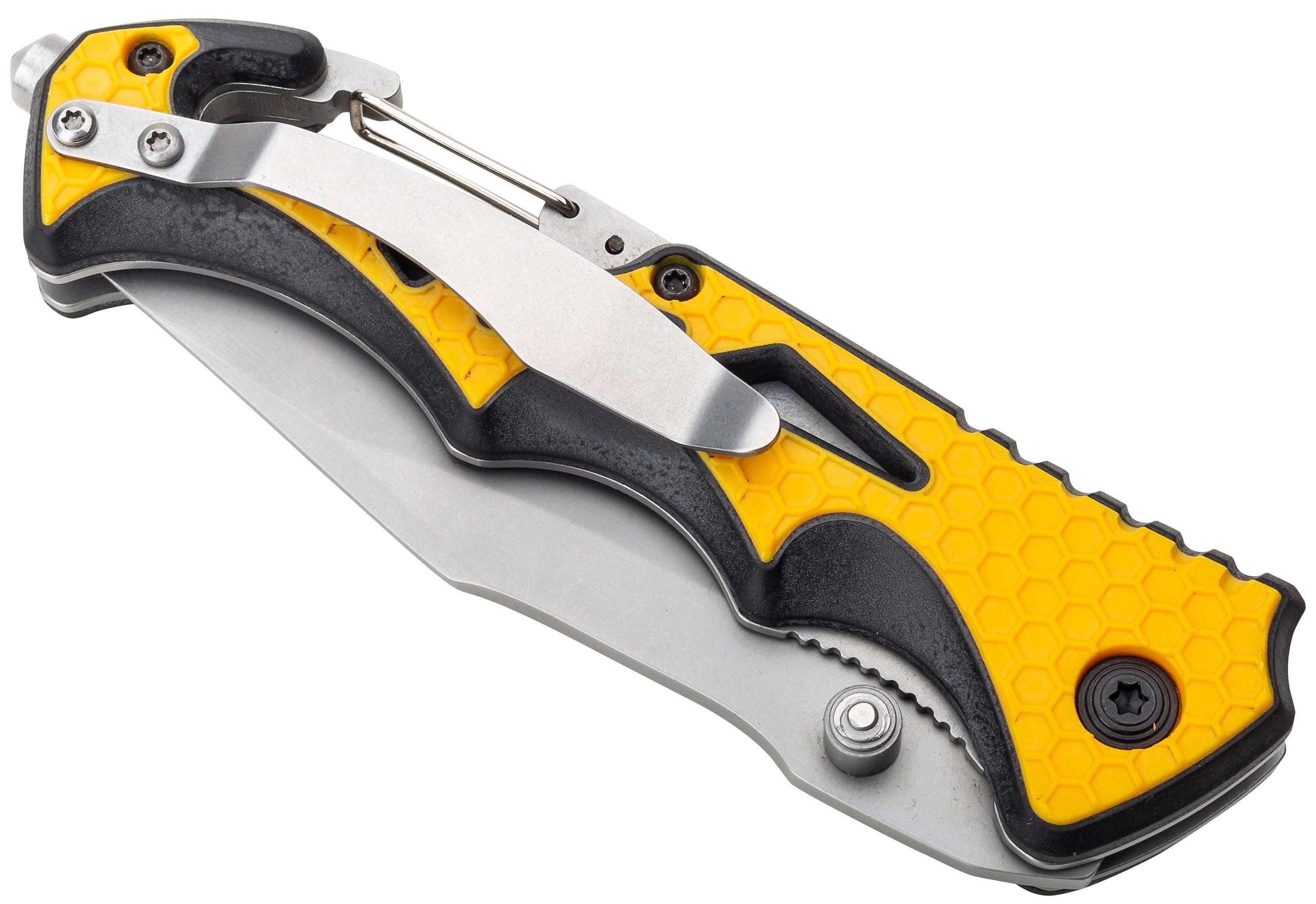 CUCHILLO CAT NAVAJA PLEGABLE 980524 PUNTA CURVA ACERO INOXIDABLE - 2