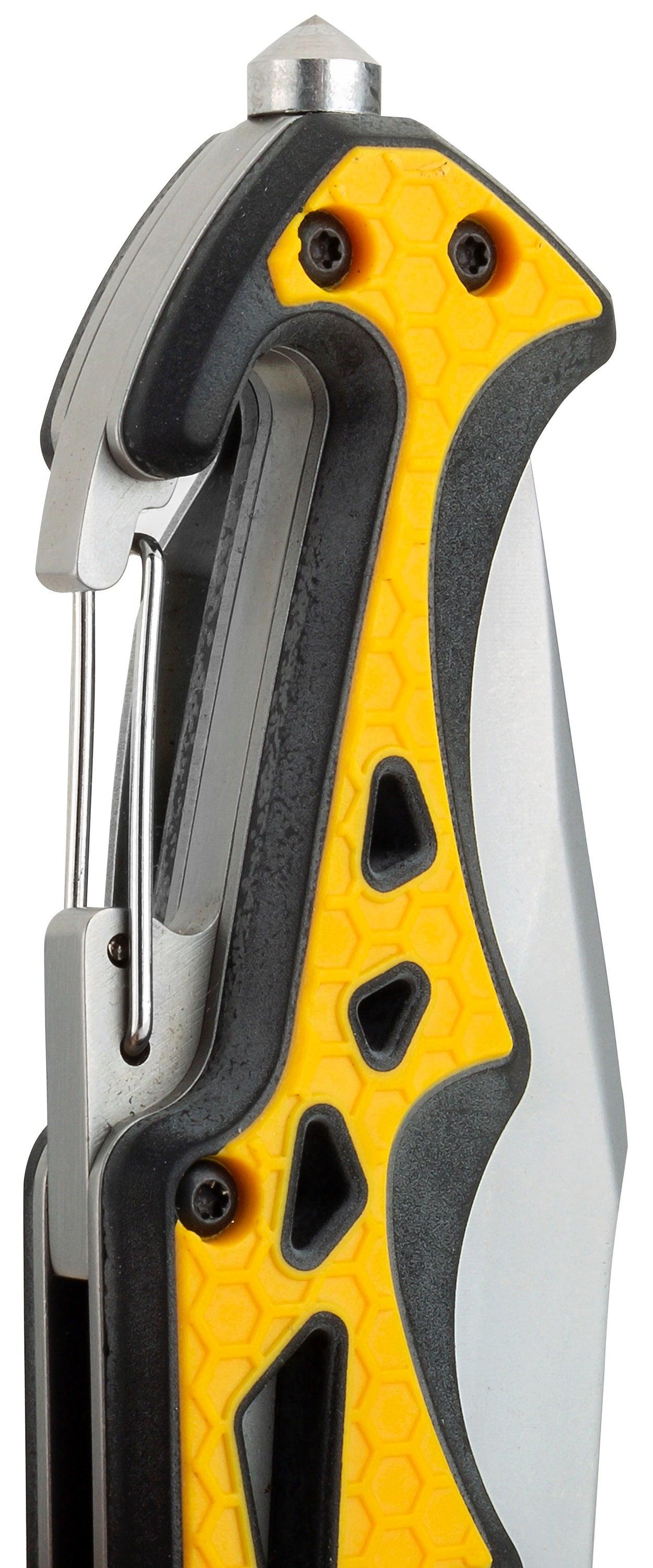 CUCHILLO CAT NAVAJA PLEGABLE 980524 PUNTA CURVA ACERO INOXIDABLE - 4