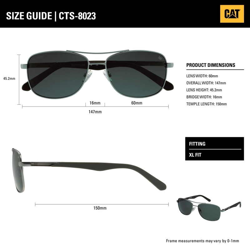 LENTES DE SOL POLARIZADOS CAT CTS-8023-002P NEGRO - 3