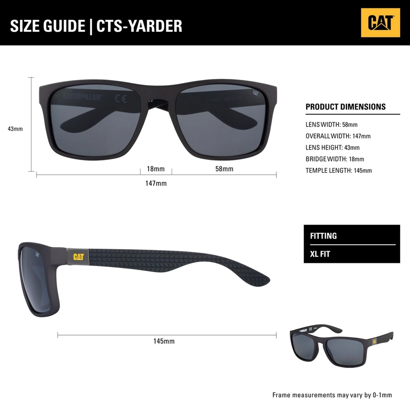 LENTES DE SOL POLARIZADOS CAT CTS-YARDER-104P NEGRO - 3