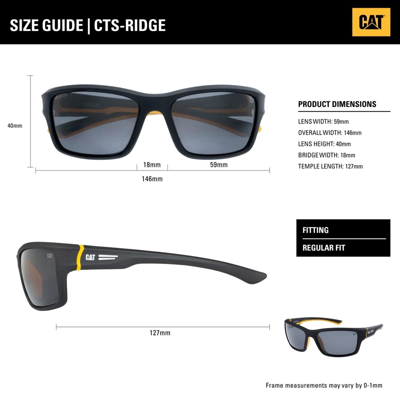 LENTES DE SOL POLARIZADOS CAT CTS-RIDGE-108P GRIS - 3