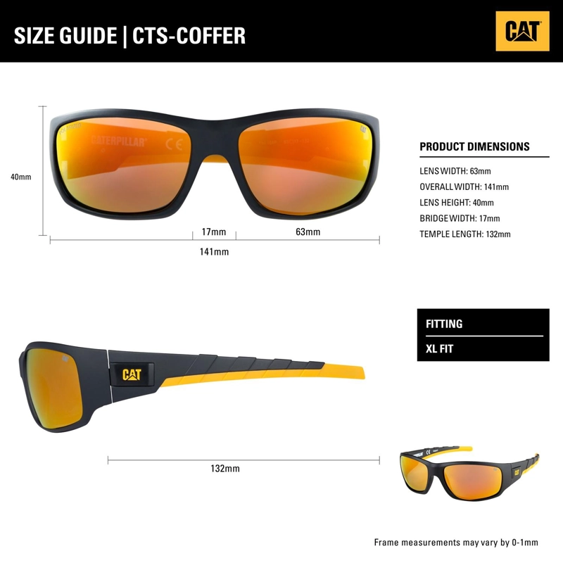 LENTES DE SOL POLARIZADOS CAT CTS-COFFER-104P NEGRO - 3