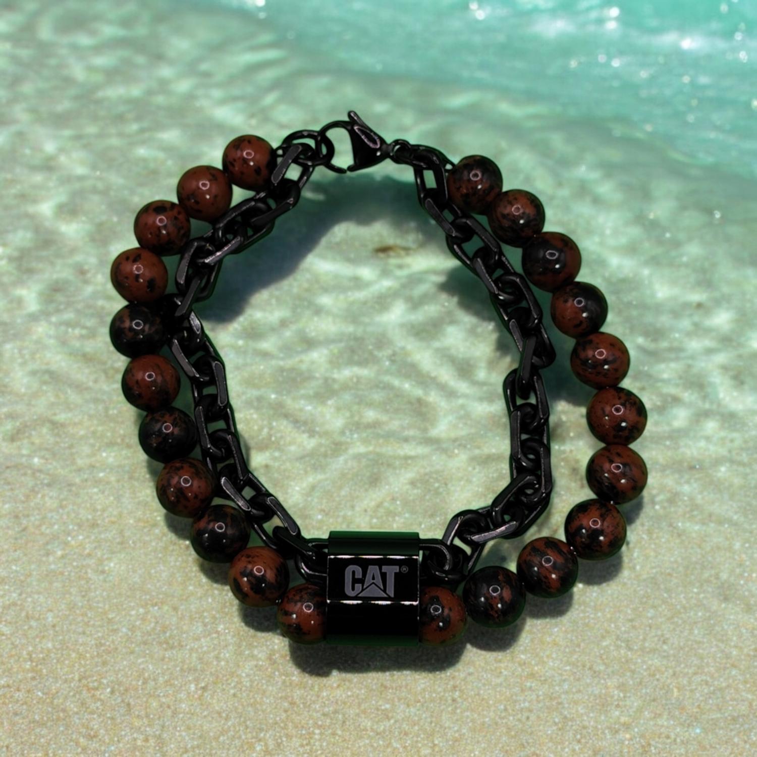 PULSERA DE HOMBRE CAT J013B08114 NEGRO-CAFÉ - 2