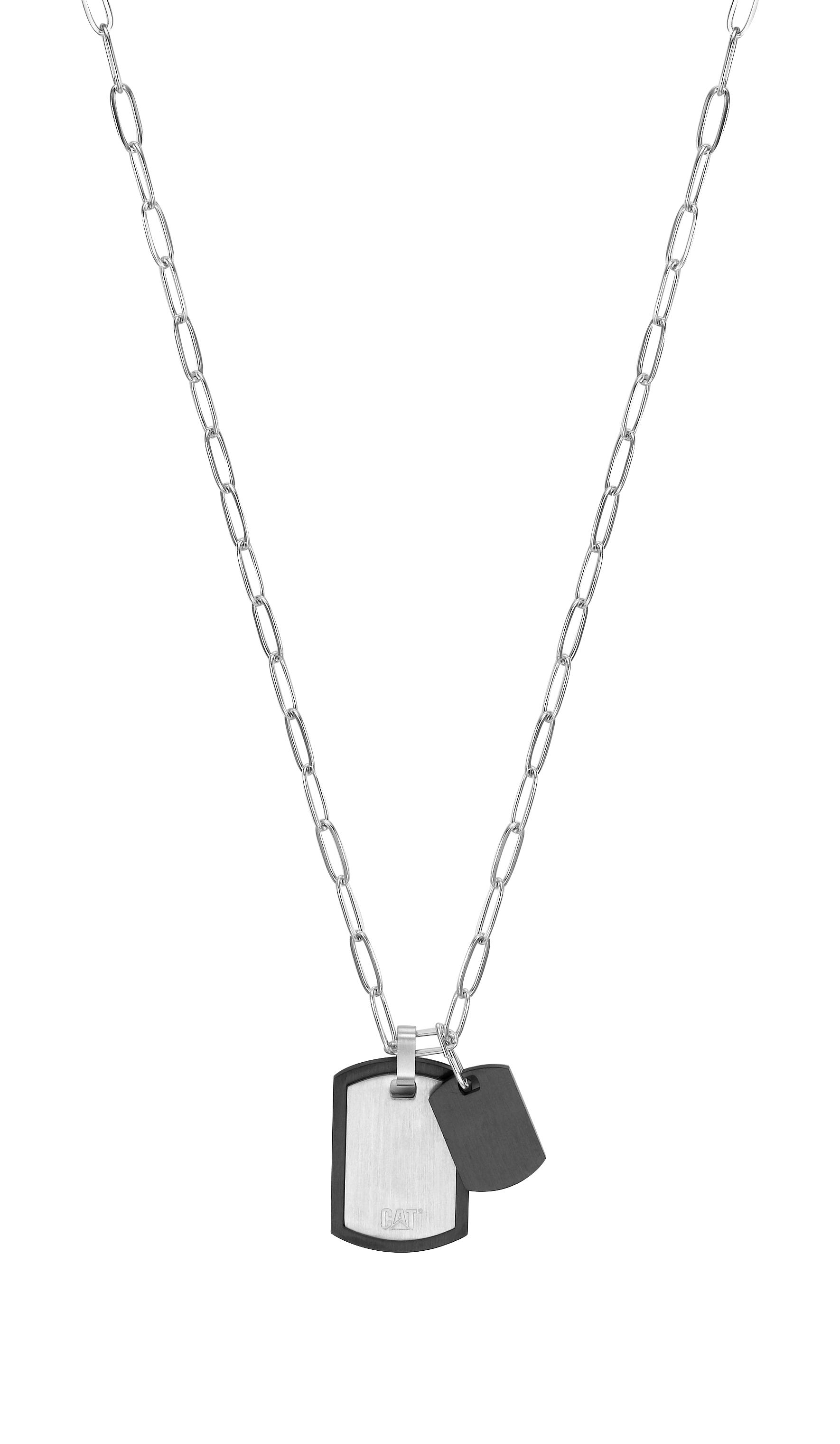 CADENA DE HOMBRE CAT J003N00121 PLATEADO-NEGRO - 1