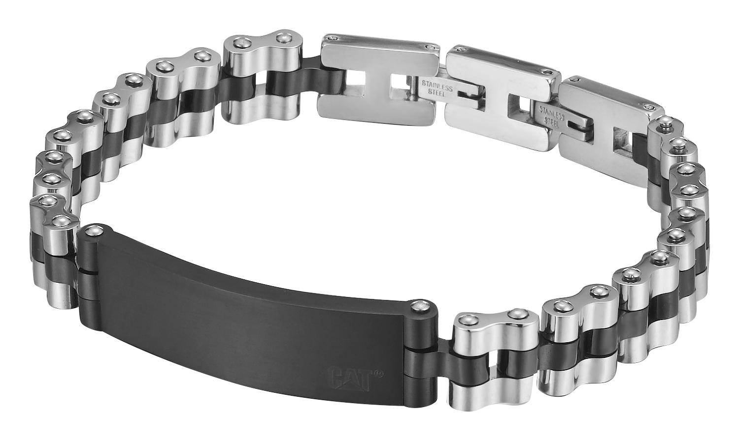 PULSERA DE HOMBRE CAT J018B00112 NEGRO-PLATEADO - 1