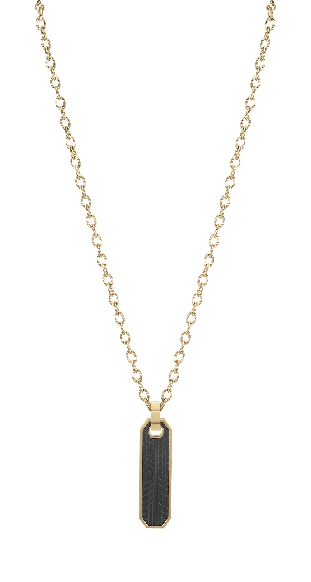 CADENA DE HOMBRE CAT J001N00129 DORADO-NEGRO - 1