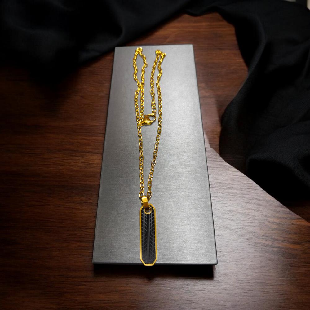 CADENA DE HOMBRE CAT J001N00129 DORADO-NEGRO - 2