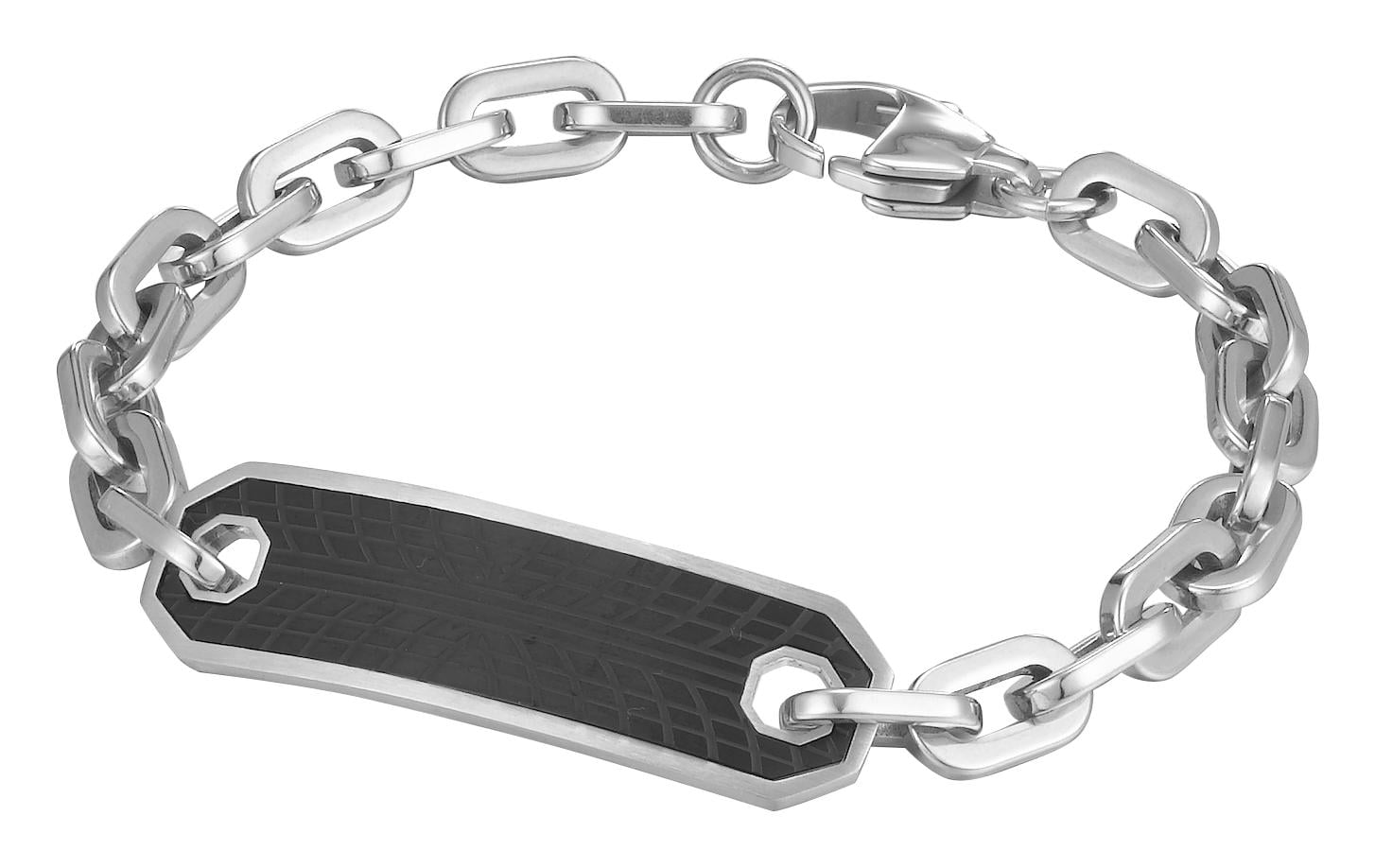 PULSERA DE HOMBRE CAT J002B00112 NEGRO-PLATEADO - 1