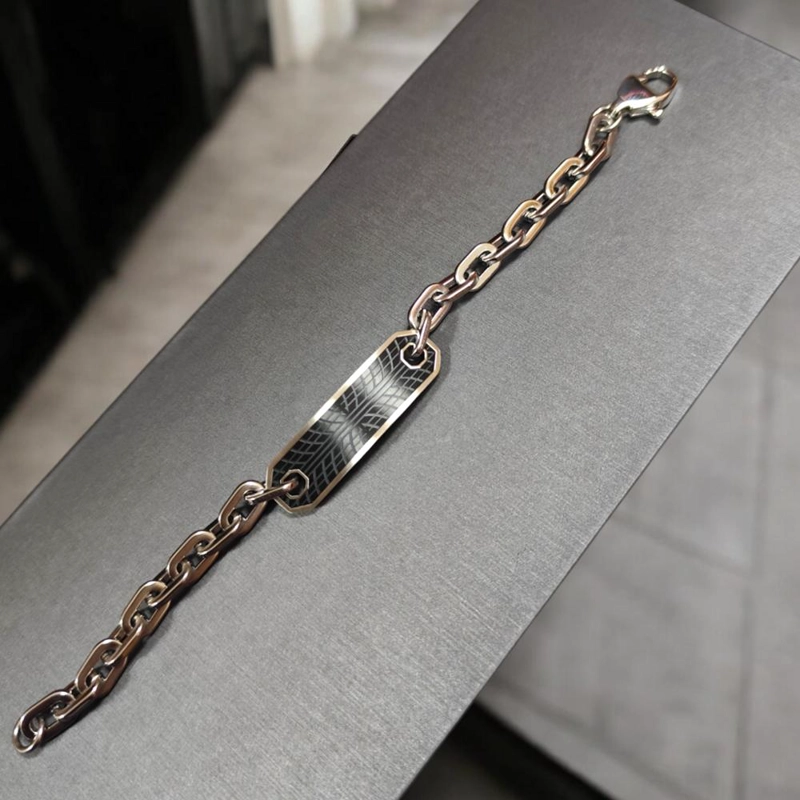 PULSERA DE HOMBRE CAT J002B00112 NEGRO-PLATEADO - 2