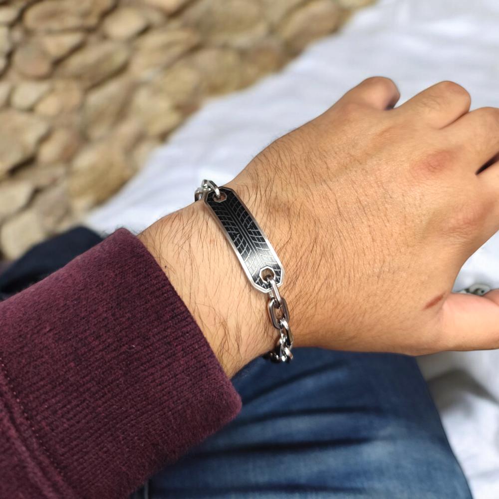 PULSERA DE HOMBRE CAT J002B00112 NEGRO-PLATEADO - 4