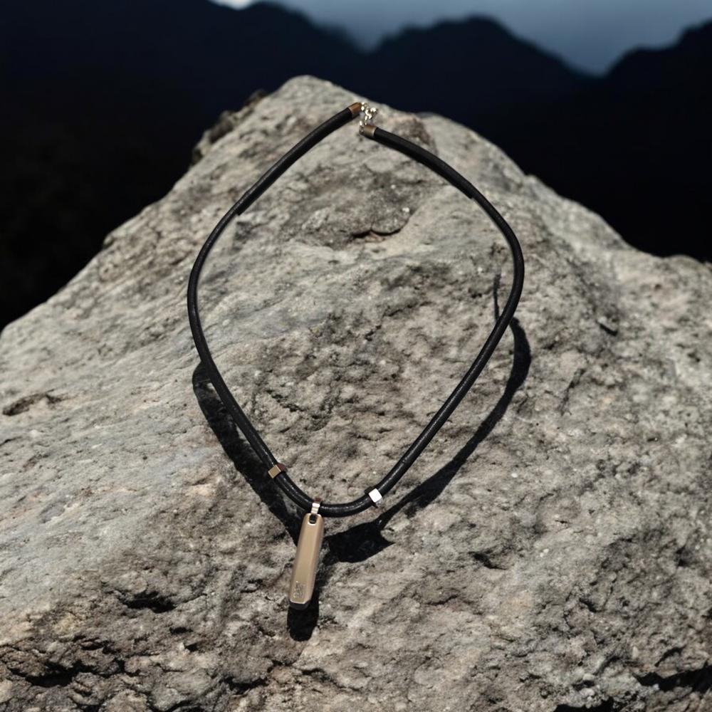 CADENA DE HOMBRE CAT J005N10112 PLATEADO-NEGRO - 2