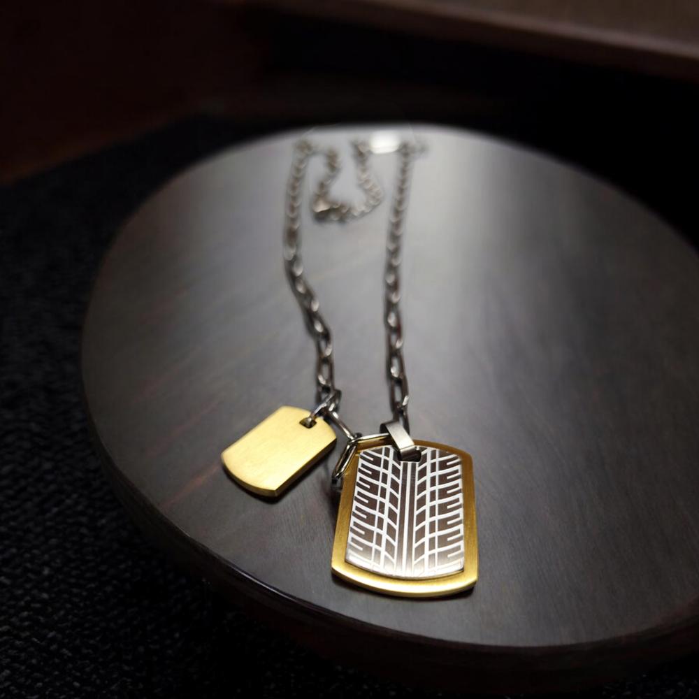 CADENA DE HOMBRE CAT J003N00128 PLATEADO-DORADO - 4