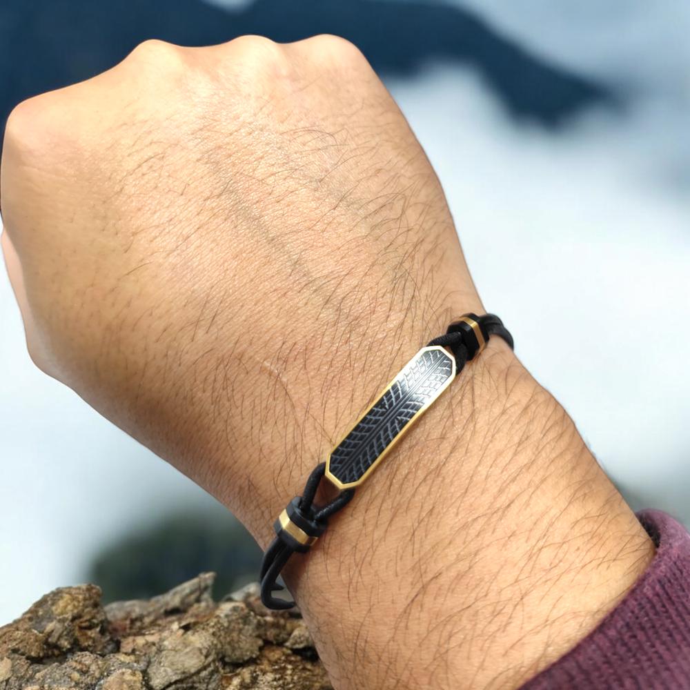 PULSERA DE HOMBRE CAT J001B10119 DORADO-NEGRO - 5