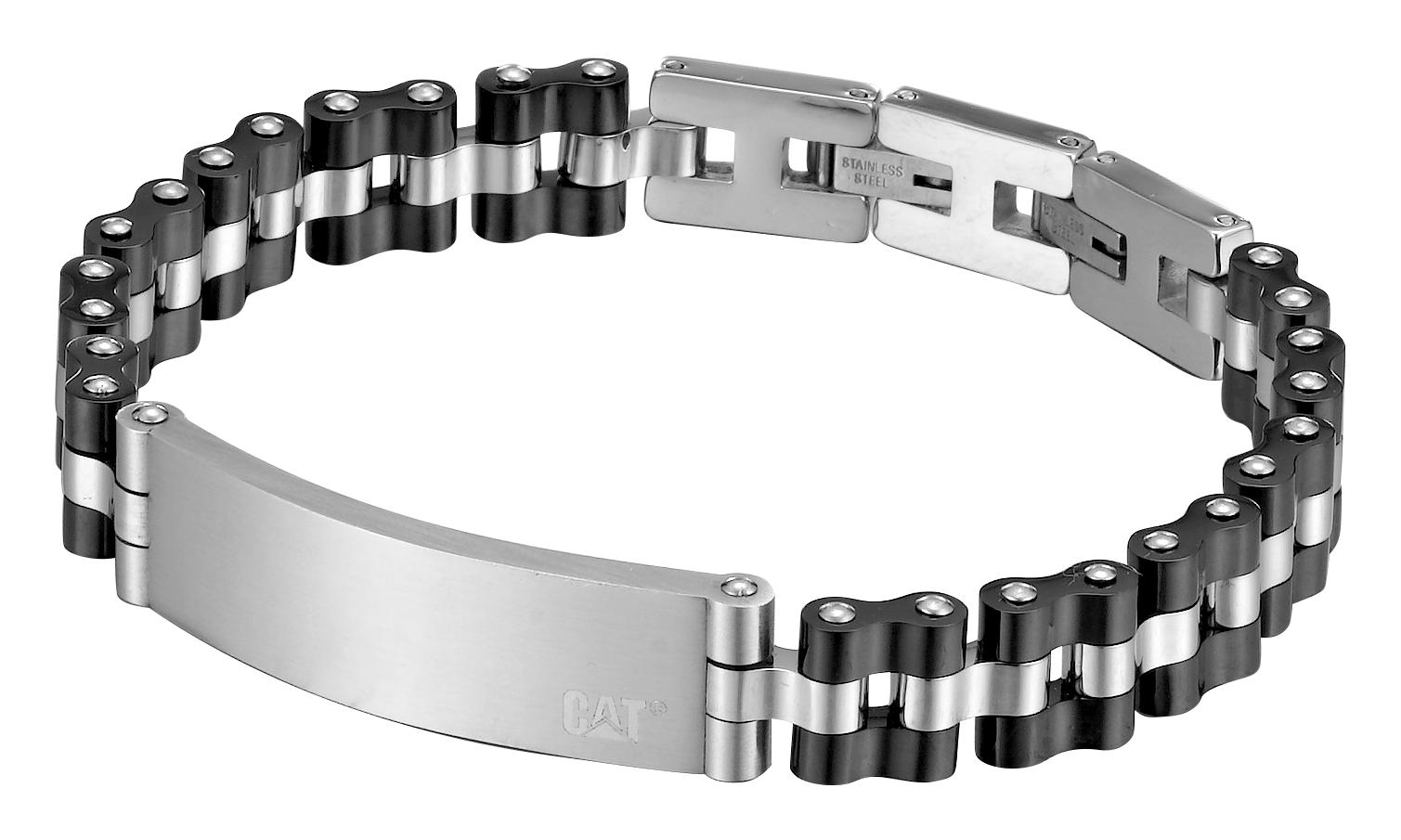 PULSERA DE HOMBRE CAT J018B00121 PLATEADO-NEGRO - 1