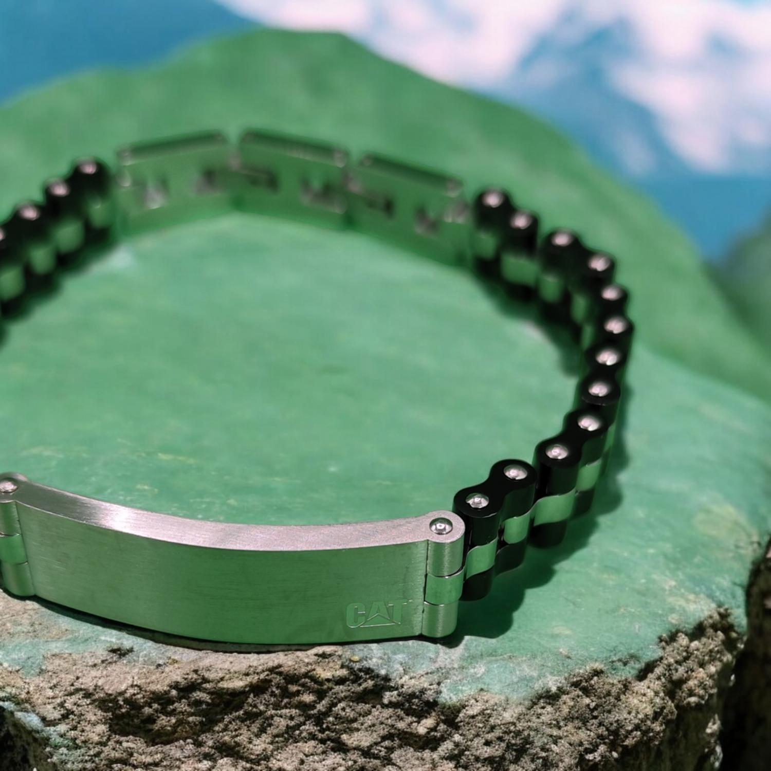 PULSERA DE HOMBRE CAT J018B00121 PLATEADO-NEGRO - 3