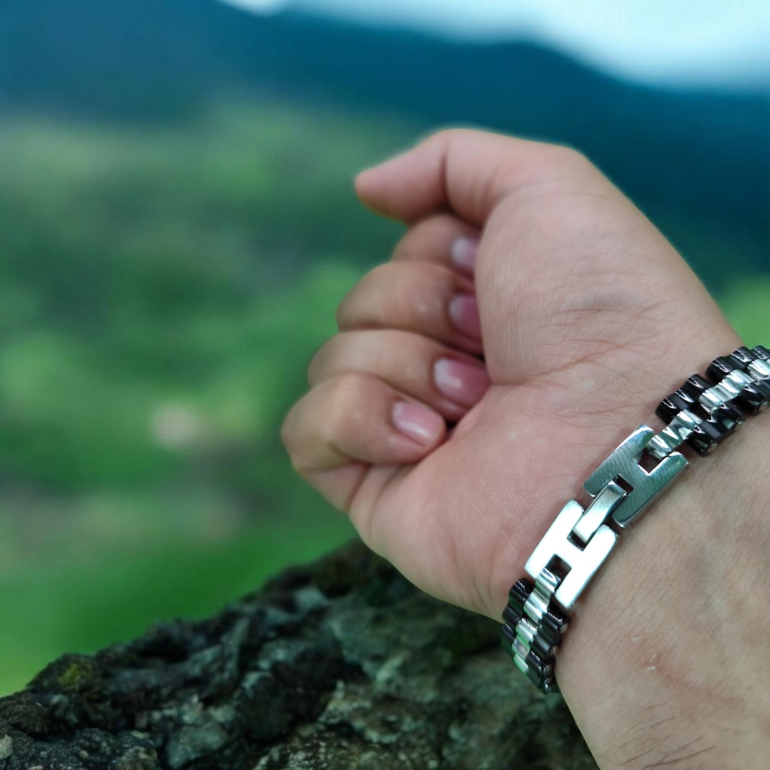 PULSERA DE HOMBRE CAT J018B00121 PLATEADO-NEGRO - 7