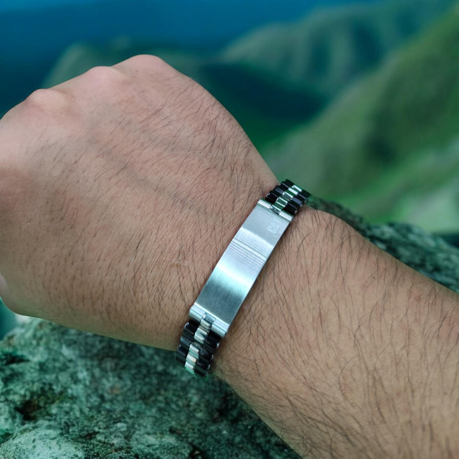 PULSERA DE HOMBRE CAT J018B00121 PLATEADO-NEGRO - 8
