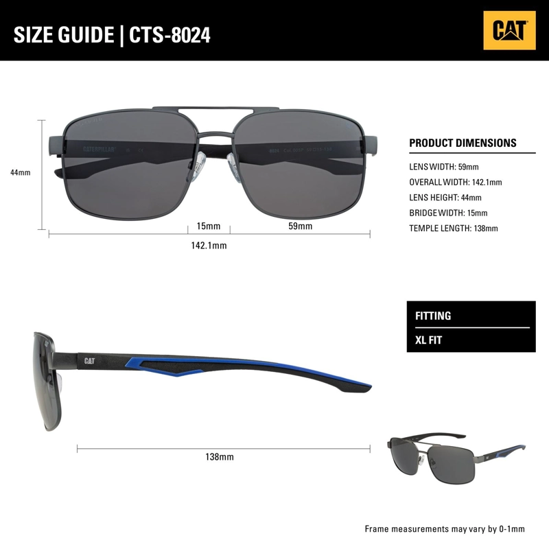 LENTES DE SOL POLARIZADOS CAT CTS-8024-005P NEGRO - 3