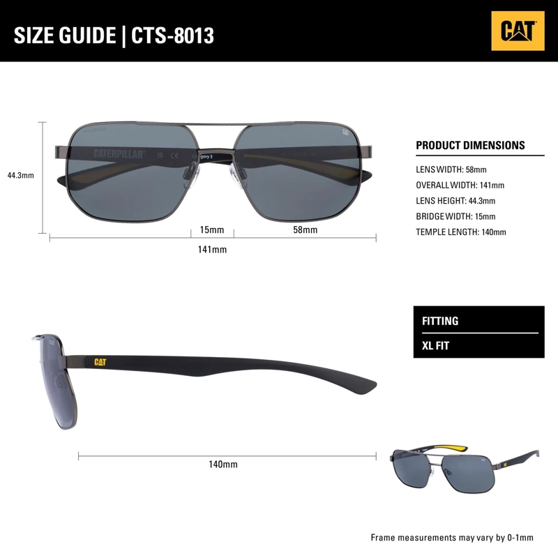 LENTES DE SOL POLARIZADOS CAT CTS-8013-003P CAFE - 3