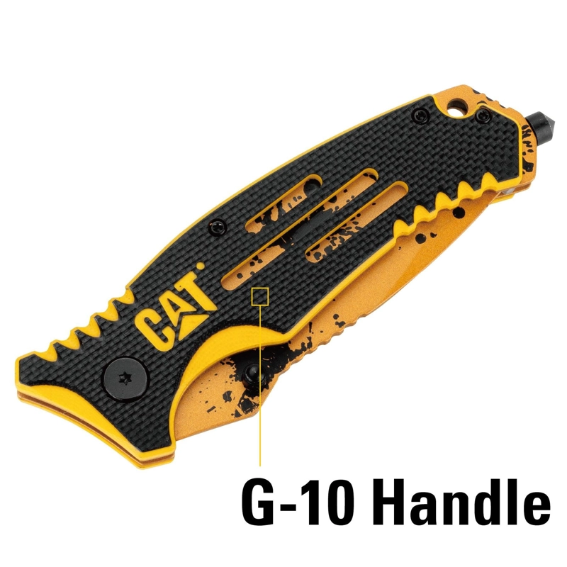 CUCHILLO NAVAJA PLEGABLE CAT 980646N PUNTA CURVA - TAMAÑO UNICO - 6