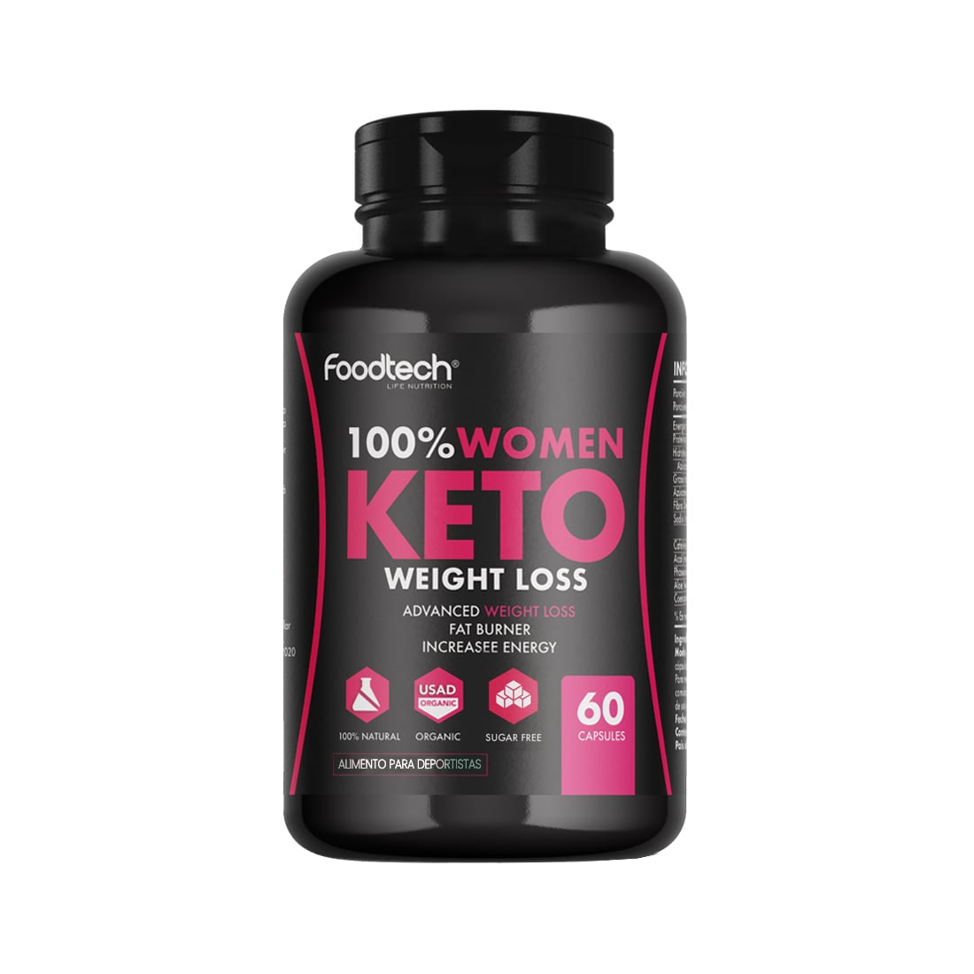 QUEMADOR DE GRASA FOODTECH KETO WOMEN WEIGHT LOSS - 1