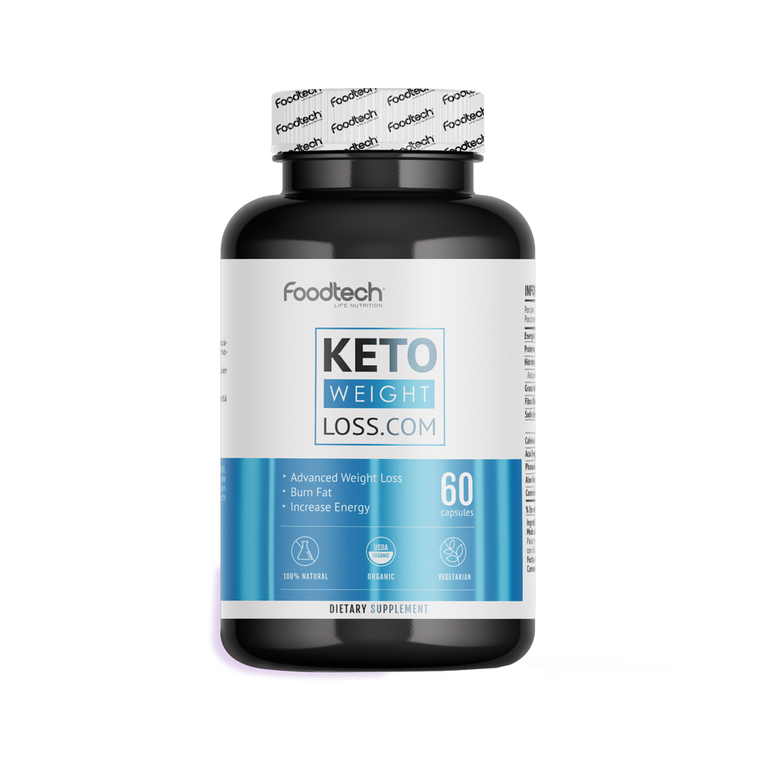 SUPLEMENTO ALIMENTICIO FOODTECH KETO WEIGHT LOSS CAPSULAS 60 UN - 1