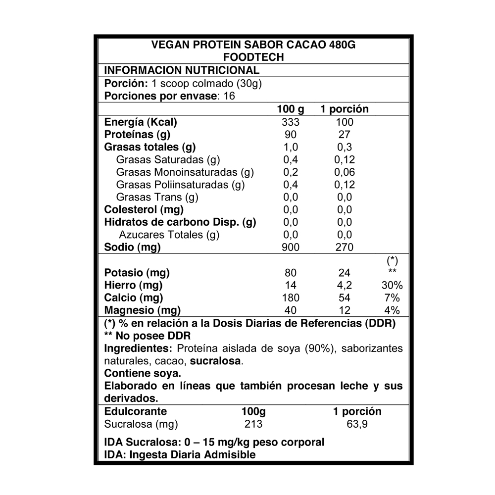 SUPLEMENTO ALIMENTICIO FOODTECH VEGAN PROTEIN MIXED BERRIES 1 LB - 2