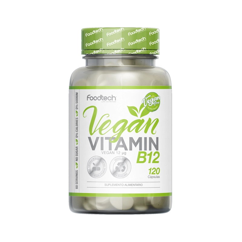 SUPLEMENTO ALIMENTICIO FOODTECH VEGAN VITAMIN B12 120 CAPS - 1