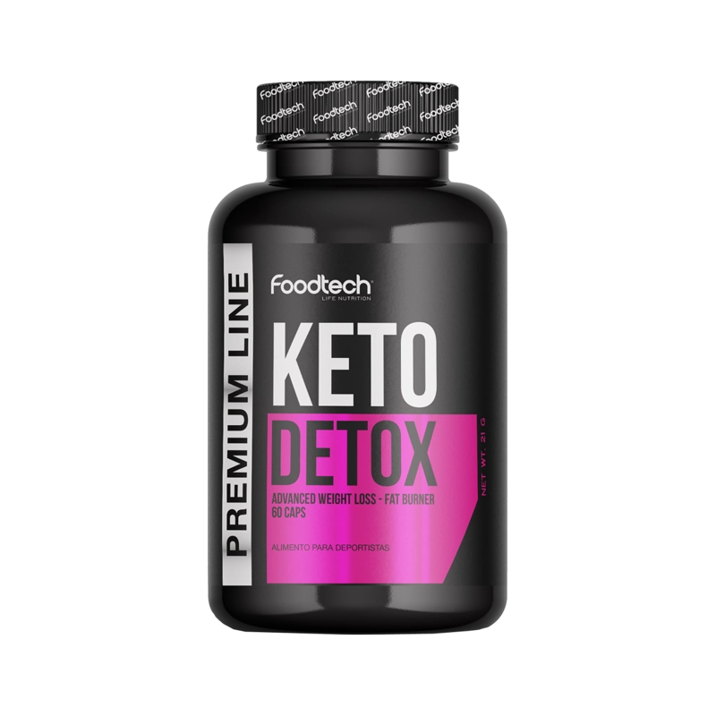QUEMADOR DE GRASA FOODTECH KETO DETOX 60 CAPS - 1