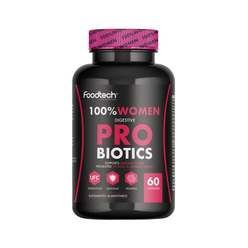 SUPLEMENTO ALIMENTICIO FOODTECH 100% WOMEN DIGESTIVE PROBIOTICS 60 CAPS - 1