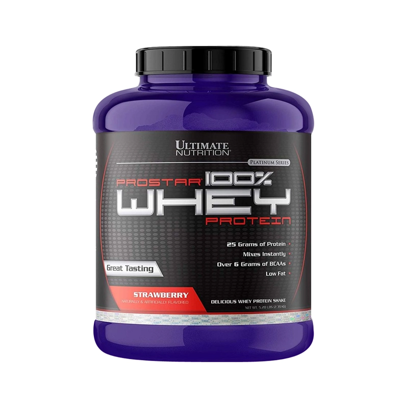 PROTEÍNA ULTIMATE NUTRITION PROSTAR 100% WHEY PROTEIN 5 LBS - FRUTILLA - 1