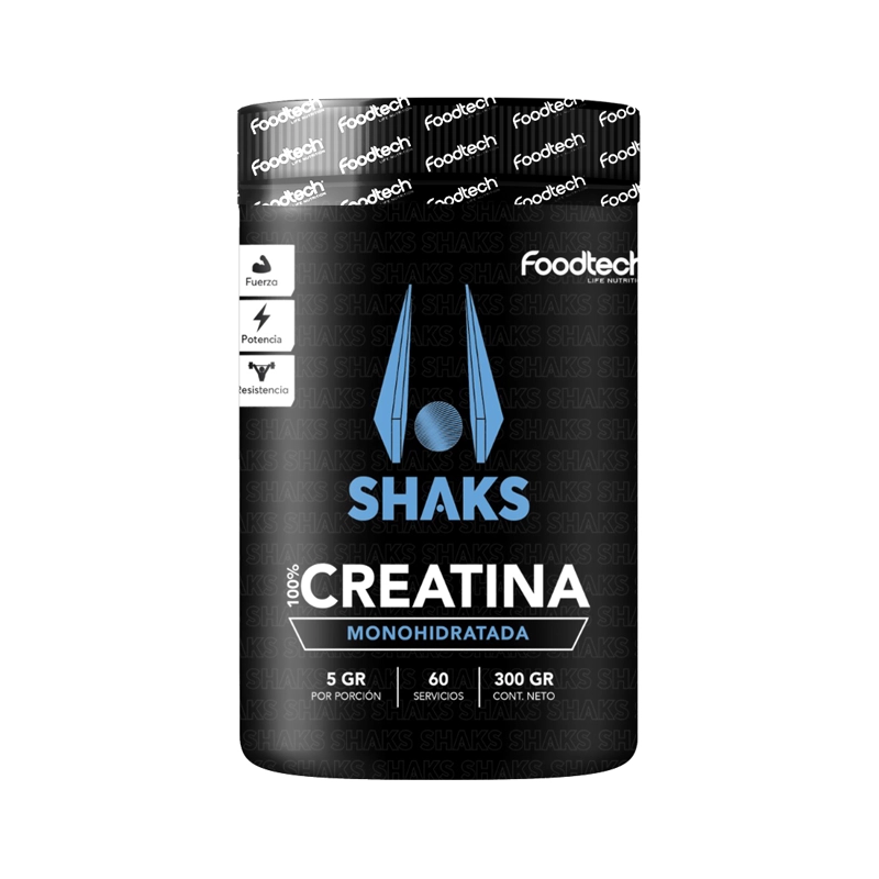 CREATINA FOODTECH SHAKS 100% 300GR - 1