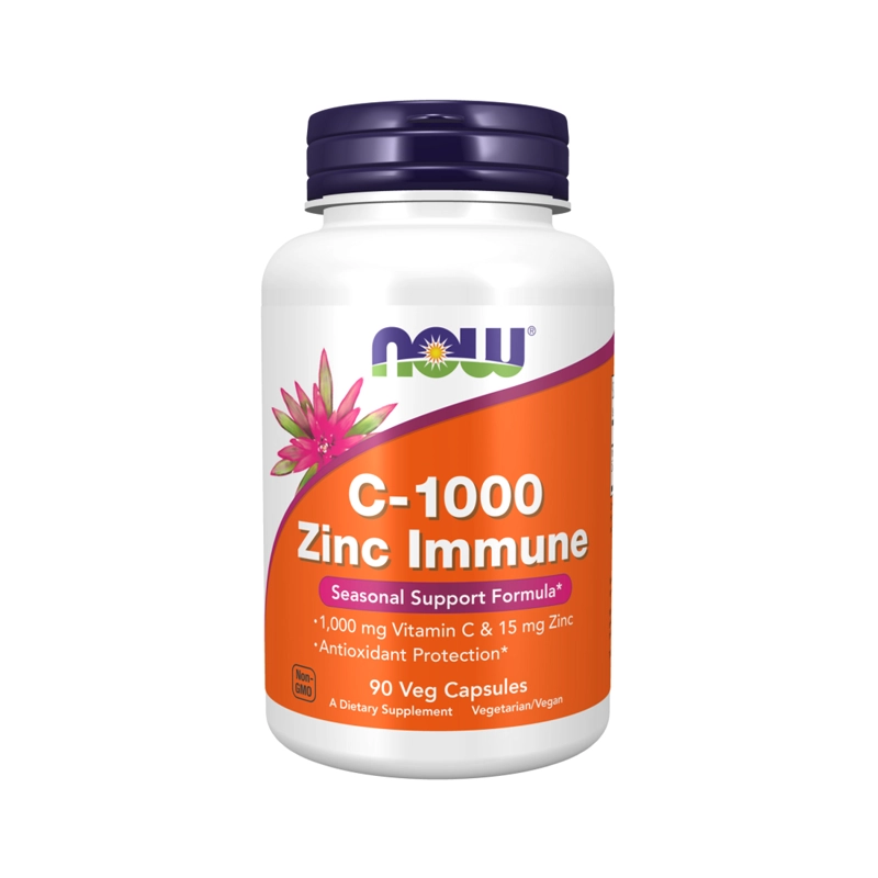 SUPLEMENTO ALIMENTICIO NOW FOODS C 1000 ZINC INMUNE 90 CAPS - 1