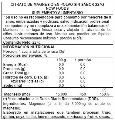 MAGNESIO NOW FOODS CITRATE - 2