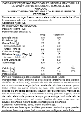 PROTEÍNA KIRKLAND CAJA CHEWY PROTEIN BARS 42UNID - 2