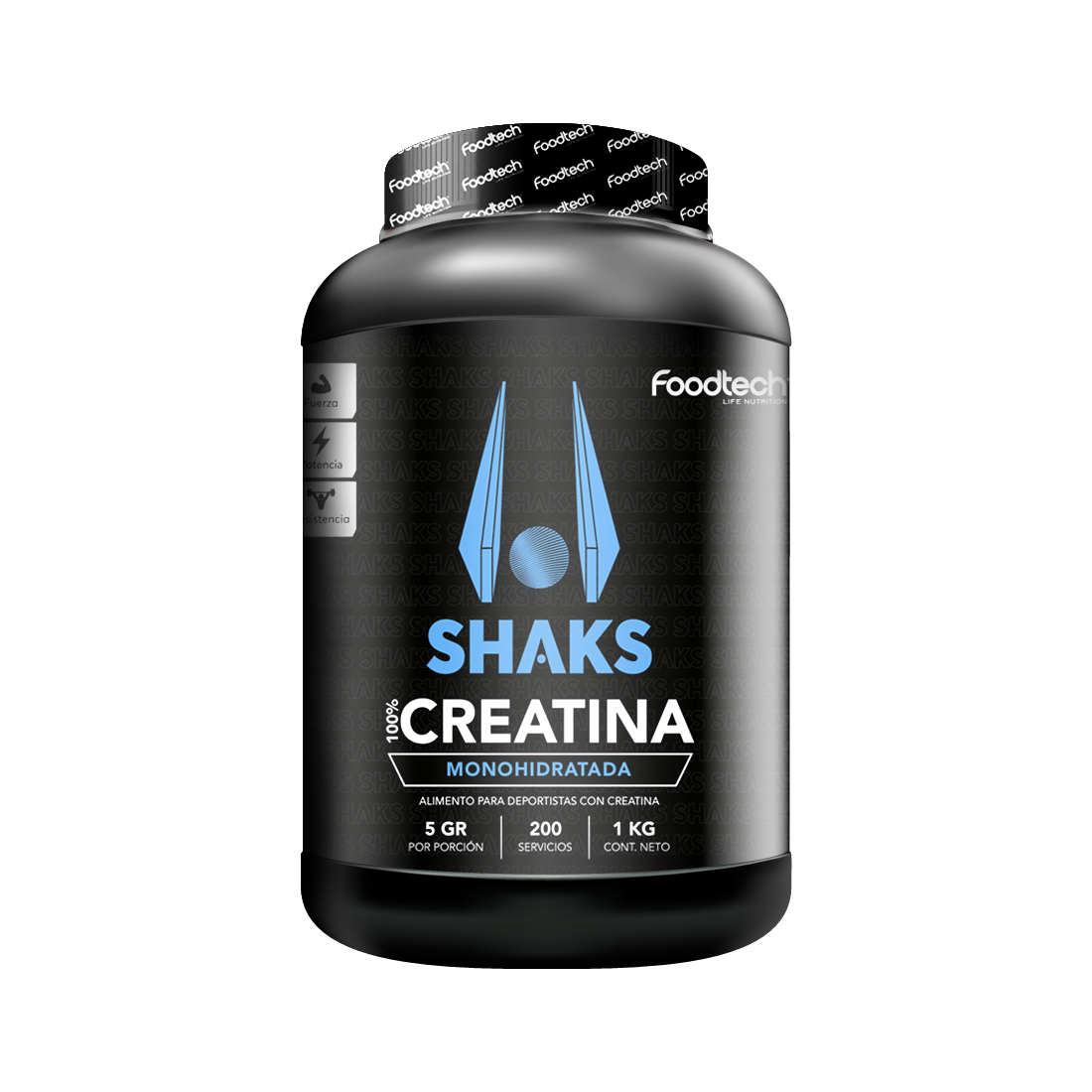 SHAKS 100% CREATINA 1KG - FOODTECH - 1