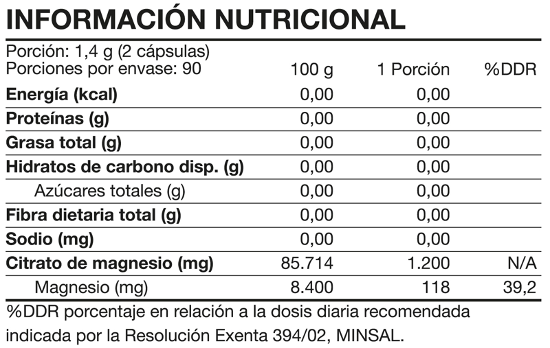 CITRATO DE MAGNESIO 180 CAPS - FOODTECH - 2