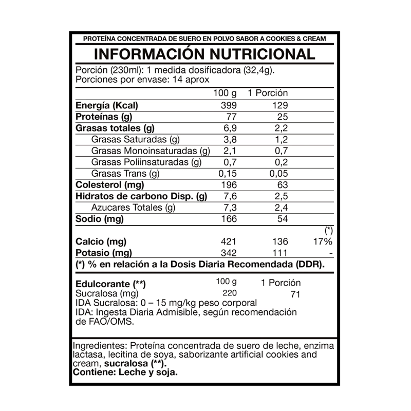 100% WHEY PROTEIN PREMIUM LINE 1LBS VAINILLA - FOODTECH - 2