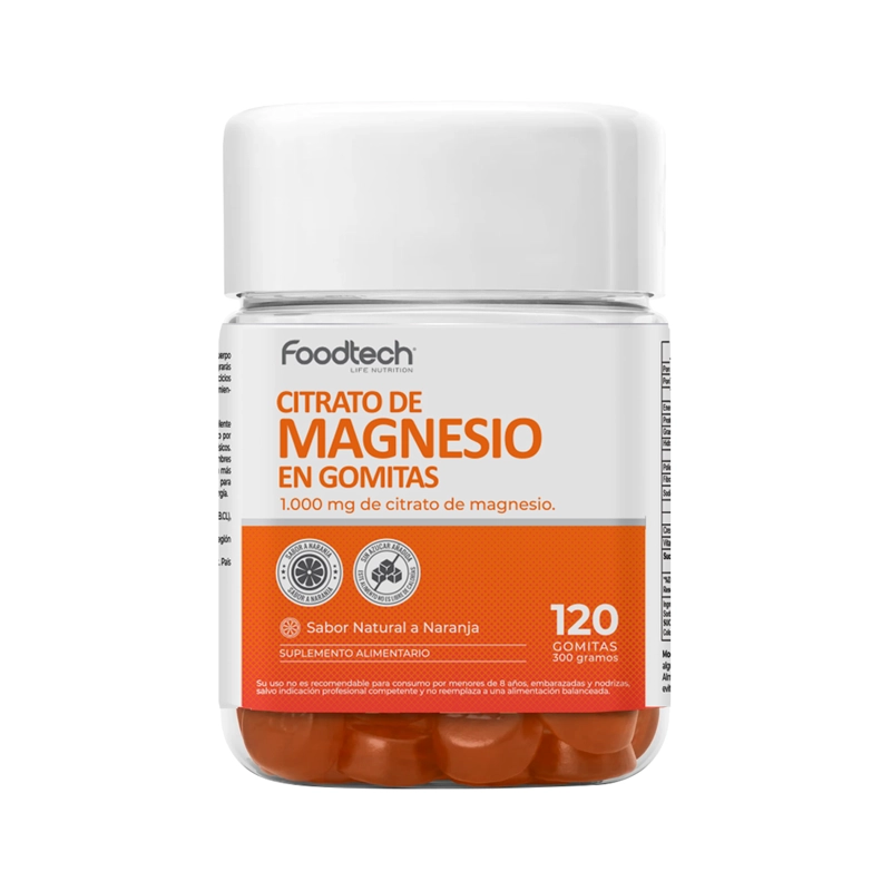 CITRATO DE MAGNESIO EN GOMITAS 120 UNID - FOODTECH - 1