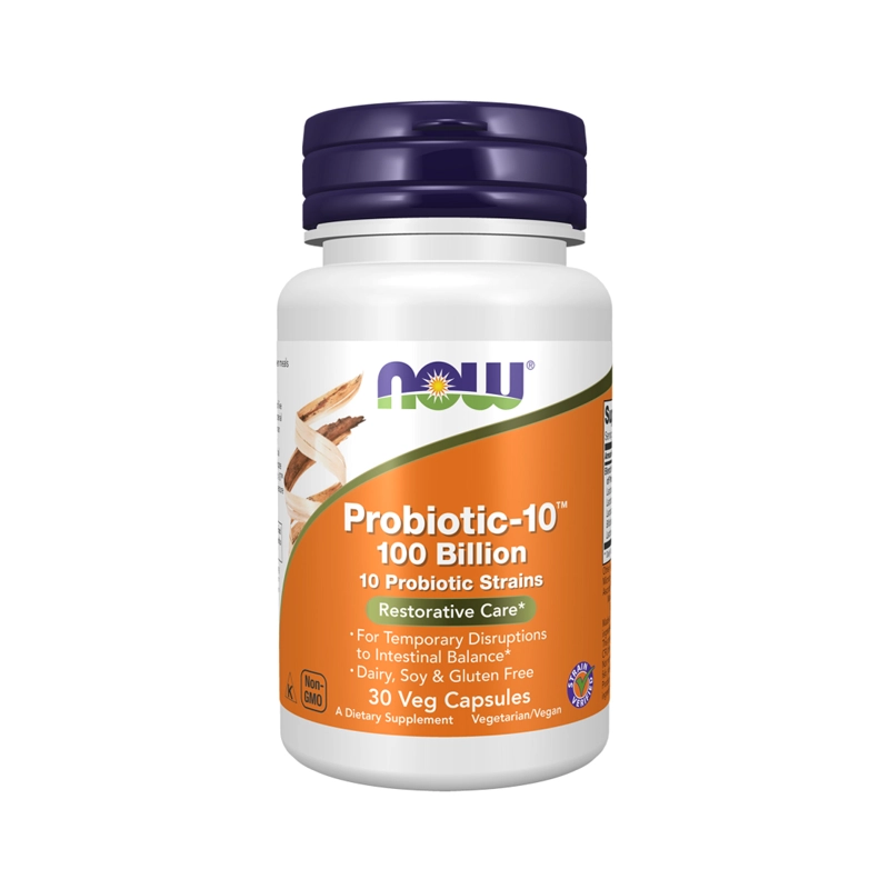 PROBIOTIC-10 100 BILLION 30 CAPS - NOW FOODS - 1