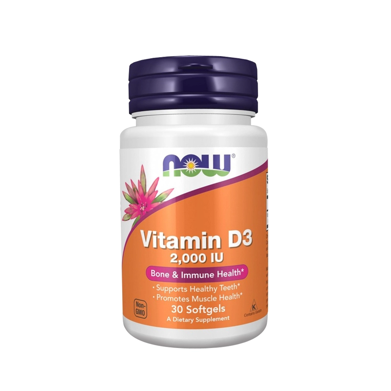 VITAMIN D-3 2000IU 30 SOFTGEL - NOW FOODS - 1