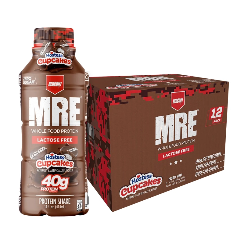 CAJA MRE PROTEIN SHAKE BOTTLE 12UNI CUPCAKES- REDCON1 - 1