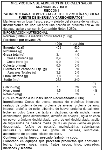 MRE MEAL REPLACEMENT 7 LB BLUEBERRY - REDCON1 - 2