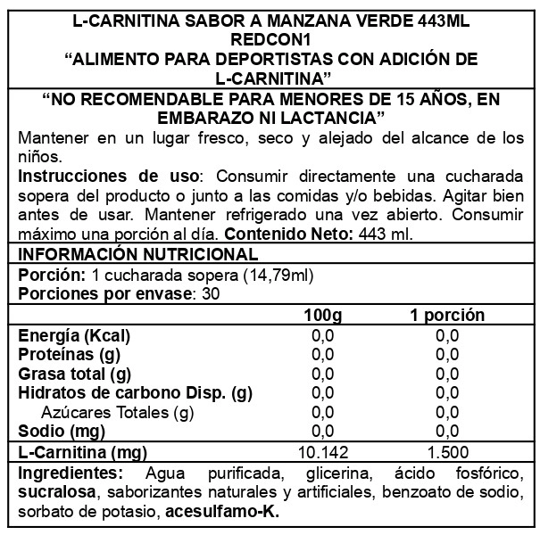 L-CARNITINE 30 SERV - REDCON1 - 2