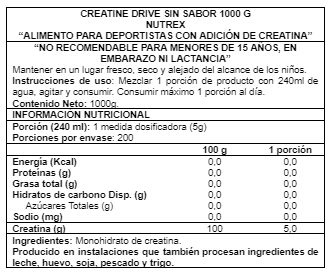 CREATINE DRIVE 1 KG - NUTREX - 2